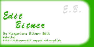 edit bitner business card
